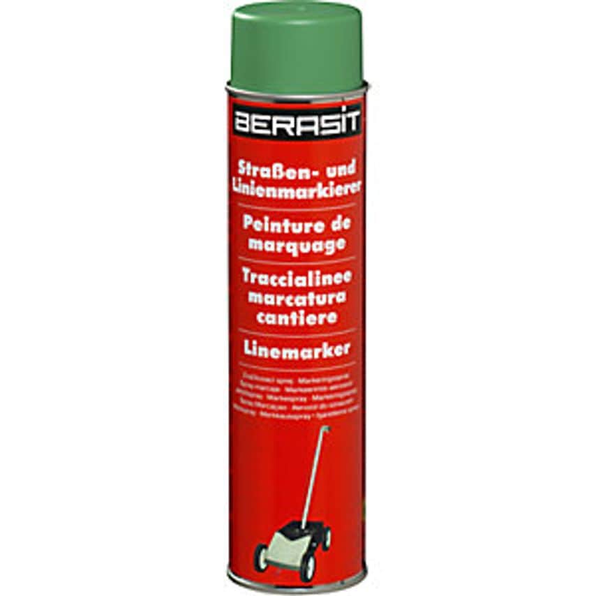 Paint Marking Set - BASIC Floor Marking Trolley With 1 Can Of Marking Paint In Yellow And 12 Additional Cans Of Paint - Green