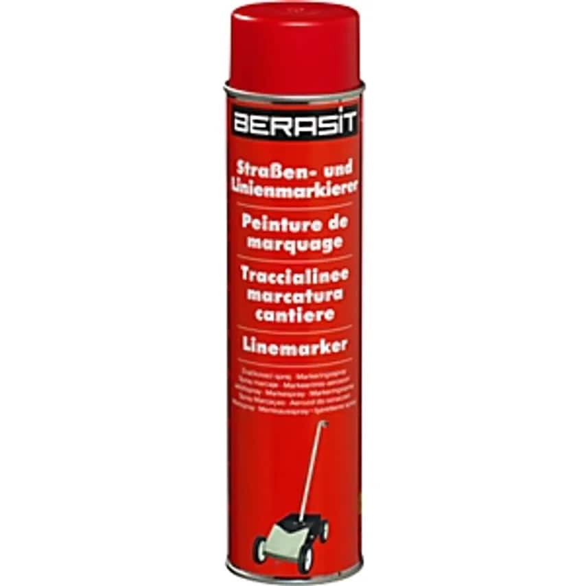 Paint Marking Set - BASIC Floor Marking Trolley With 1 Can Of Marking Paint In Yellow And 12 Additional Cans Of Paint - Red