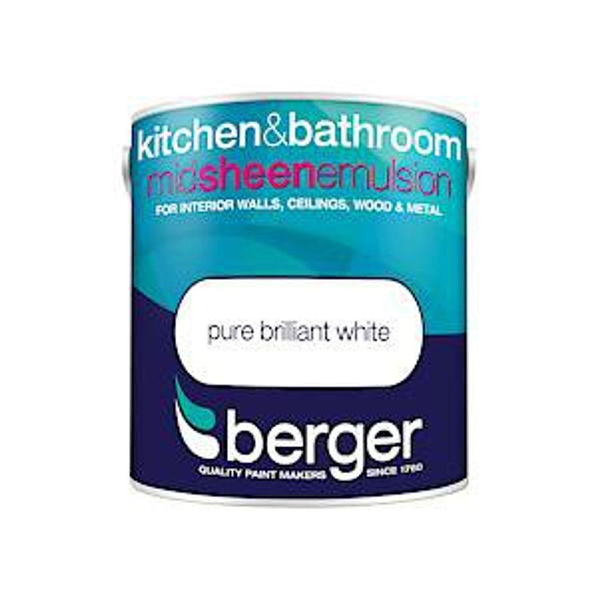 Paint for Kitchen & Bathroom 2.5L Matt Brilliant White