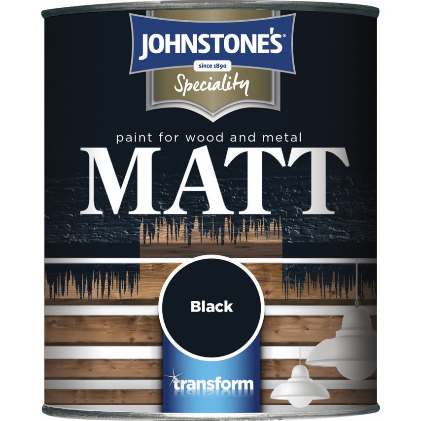 Paint for Wood & Metal 250ml Black Matt