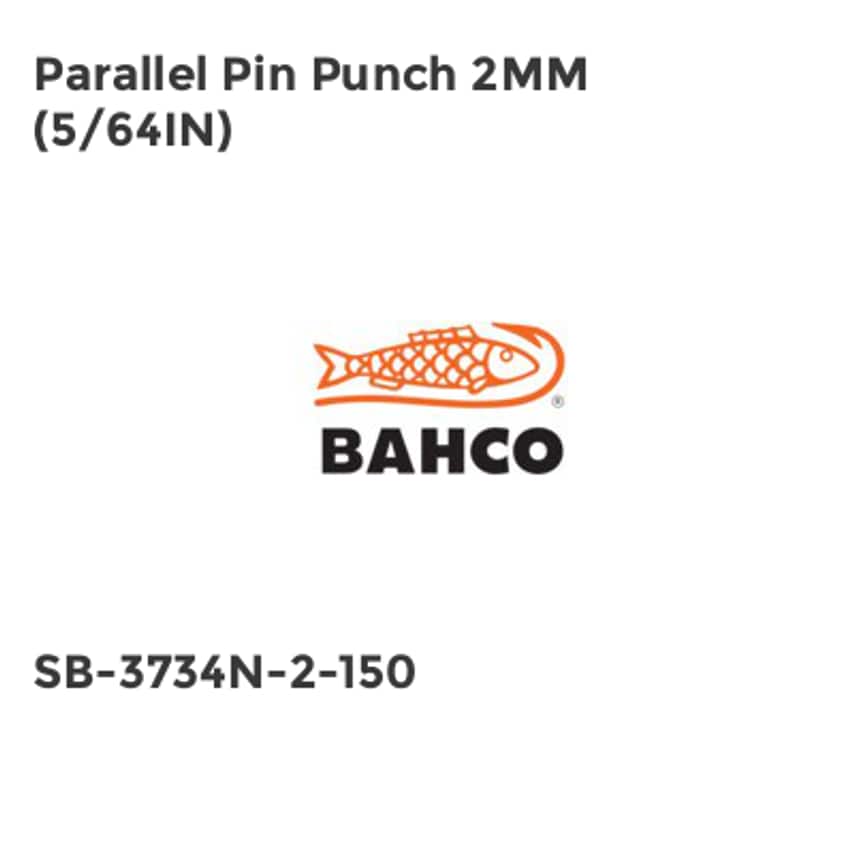 Parallel Pin Punch 2mm (5/64in) BAHPPP564