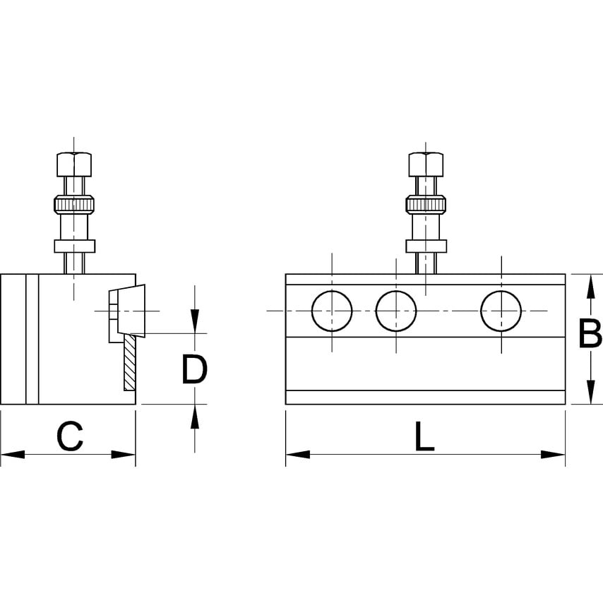 Parting Off Toolholder for Type T.2 Toolpost