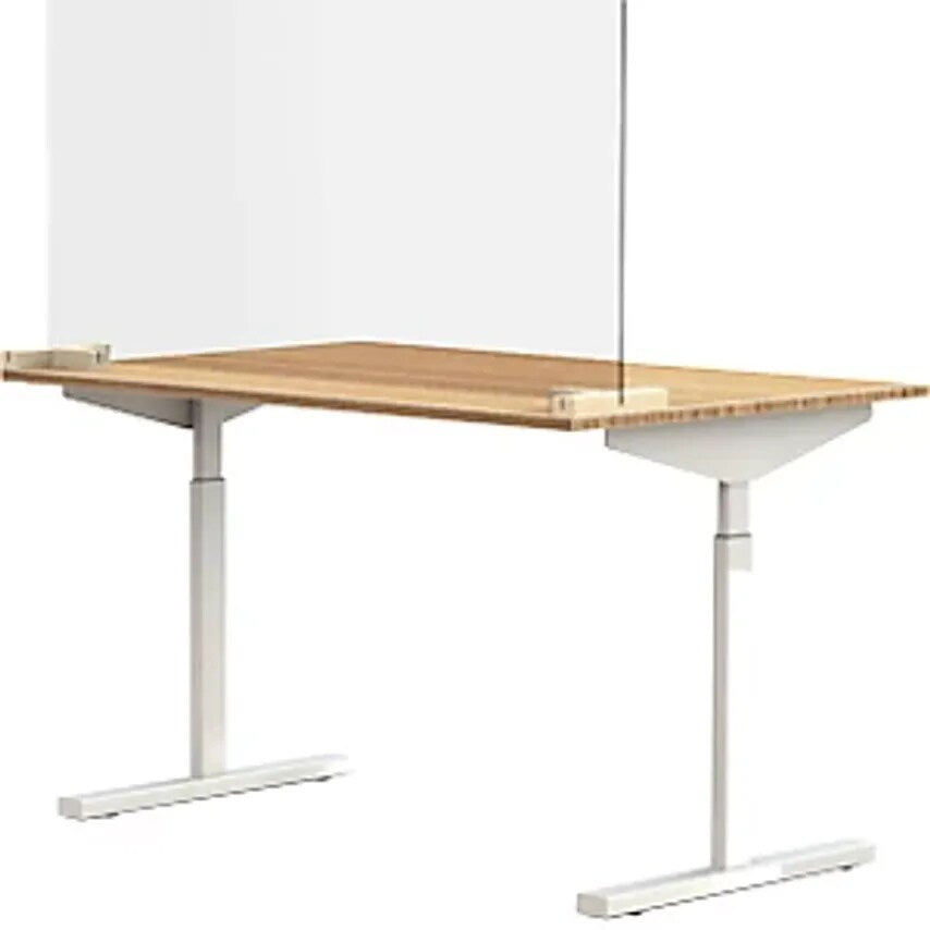 Partition For Desks/Tables, Incl. 2 T-shaped Foot Connectors, HxW 590 X 1200mm