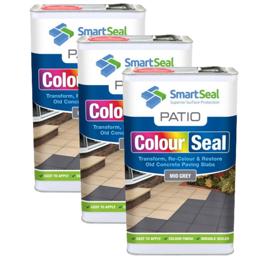 Patio ColourSeal Mid Grey 5 Liter Pack of 3