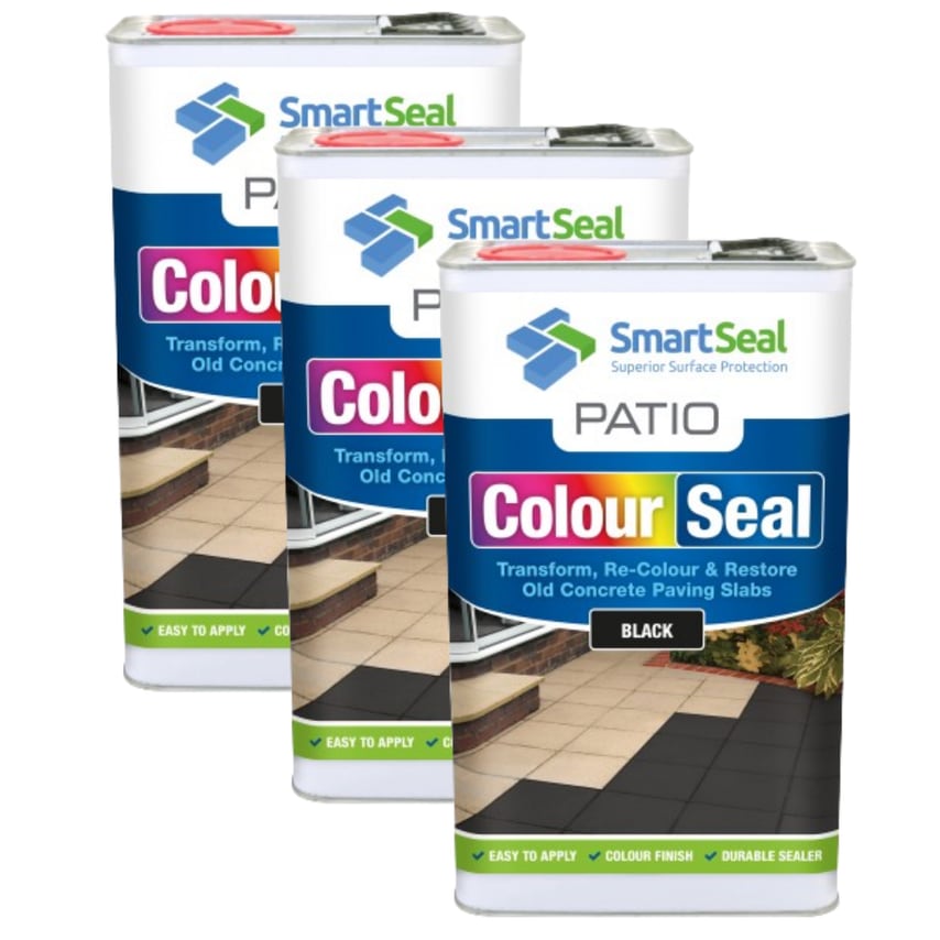 Patio Colour Seal Black 5 Liter Pack of 3