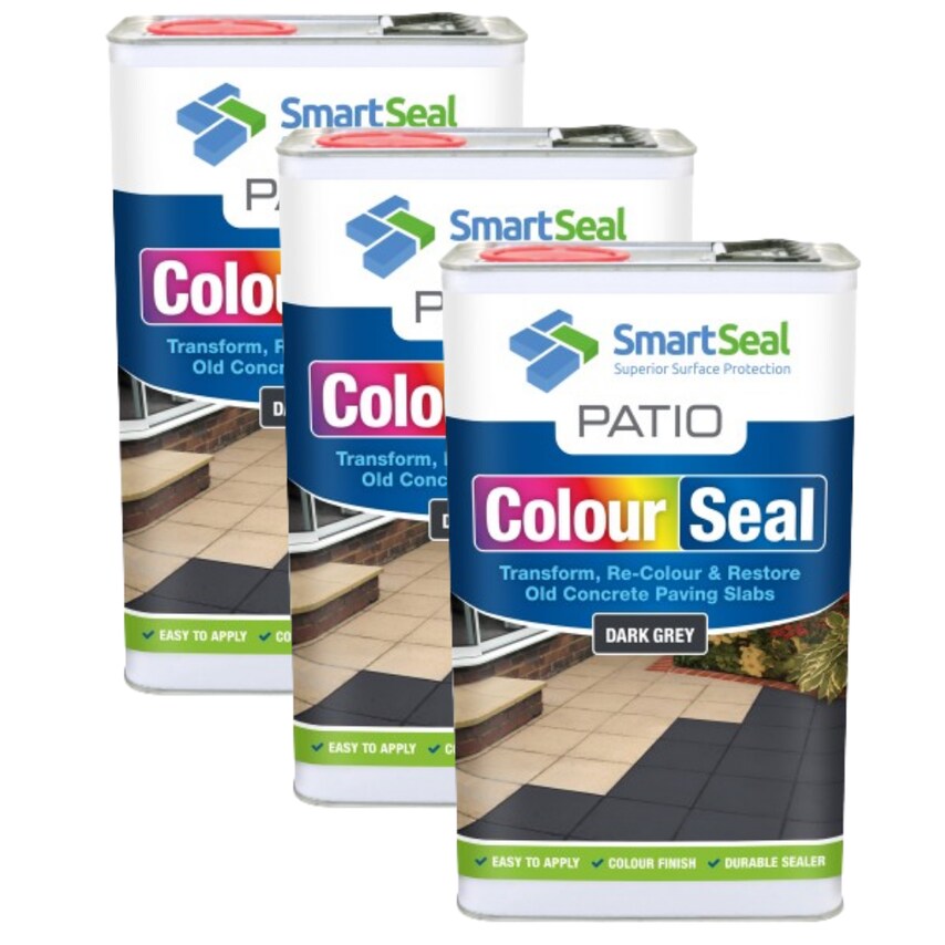 Patio Colour Seal Dark Grey 5 Liter Pack of 3