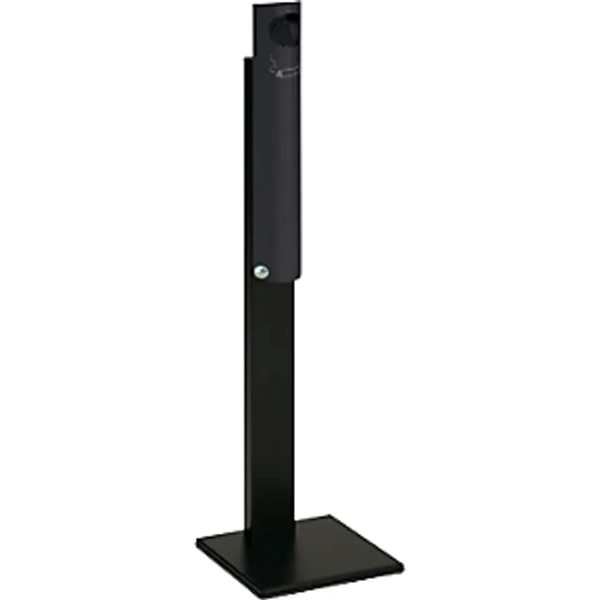 Pedestal Ashtray, Sheet Steel, HxWxD 1250 X 310 X 310mm, Charcoal