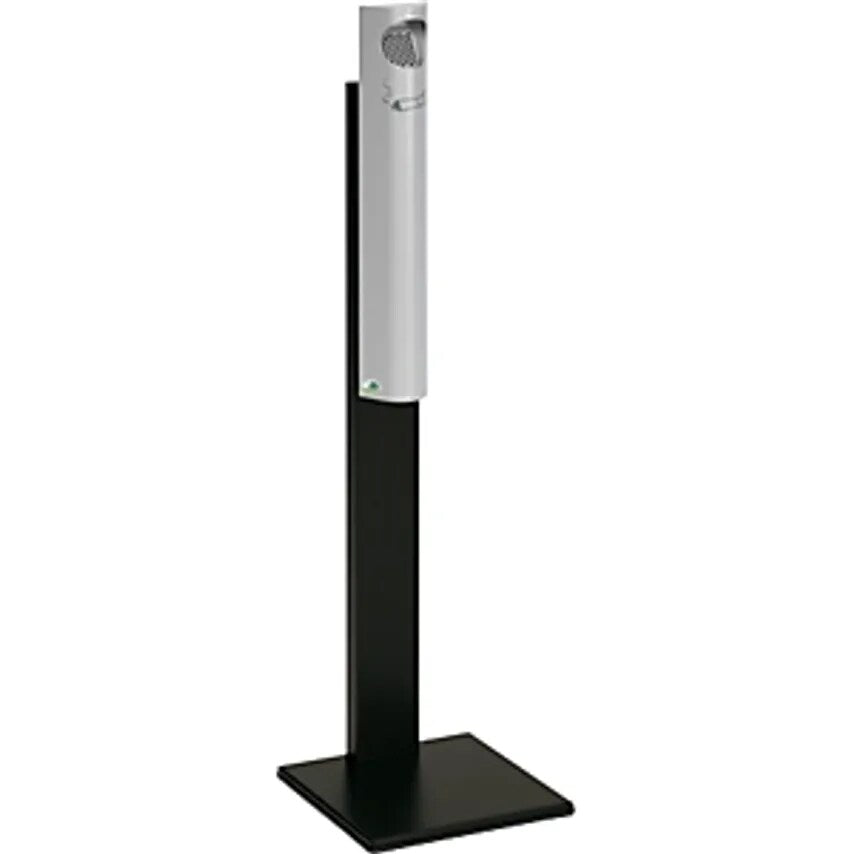 Pedestal Ashtray, Sheet Steel, HxWxD 1250 X 310 X 310mm, Silver