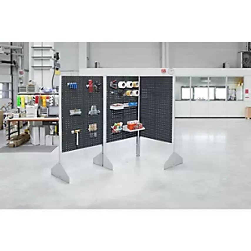 Perforated Panel Display Wall, Height 1845mm, Standard Module, Charcoal