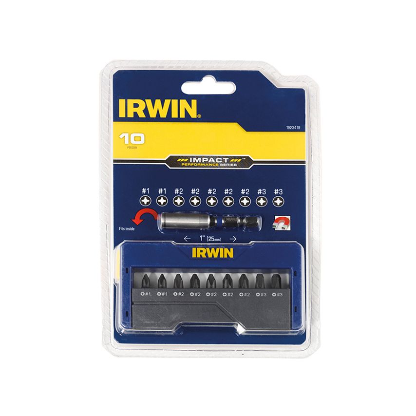 Phillips Impact Screwdriver Bit Set, 10 Piece IRW1923419