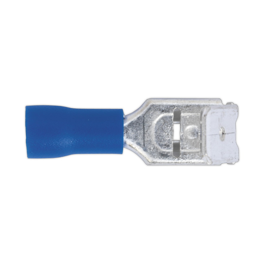 Piggy-back Terminal 6.3mm Blue, Pack of 100