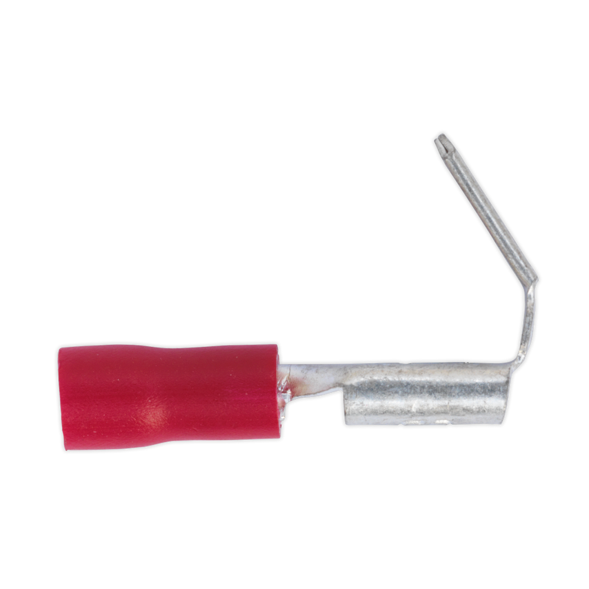Piggy-back Terminal 6.3mm Red, Pack of 100