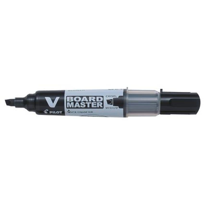 Pilot V Boardmaster Med Chisel Black Pack of 10