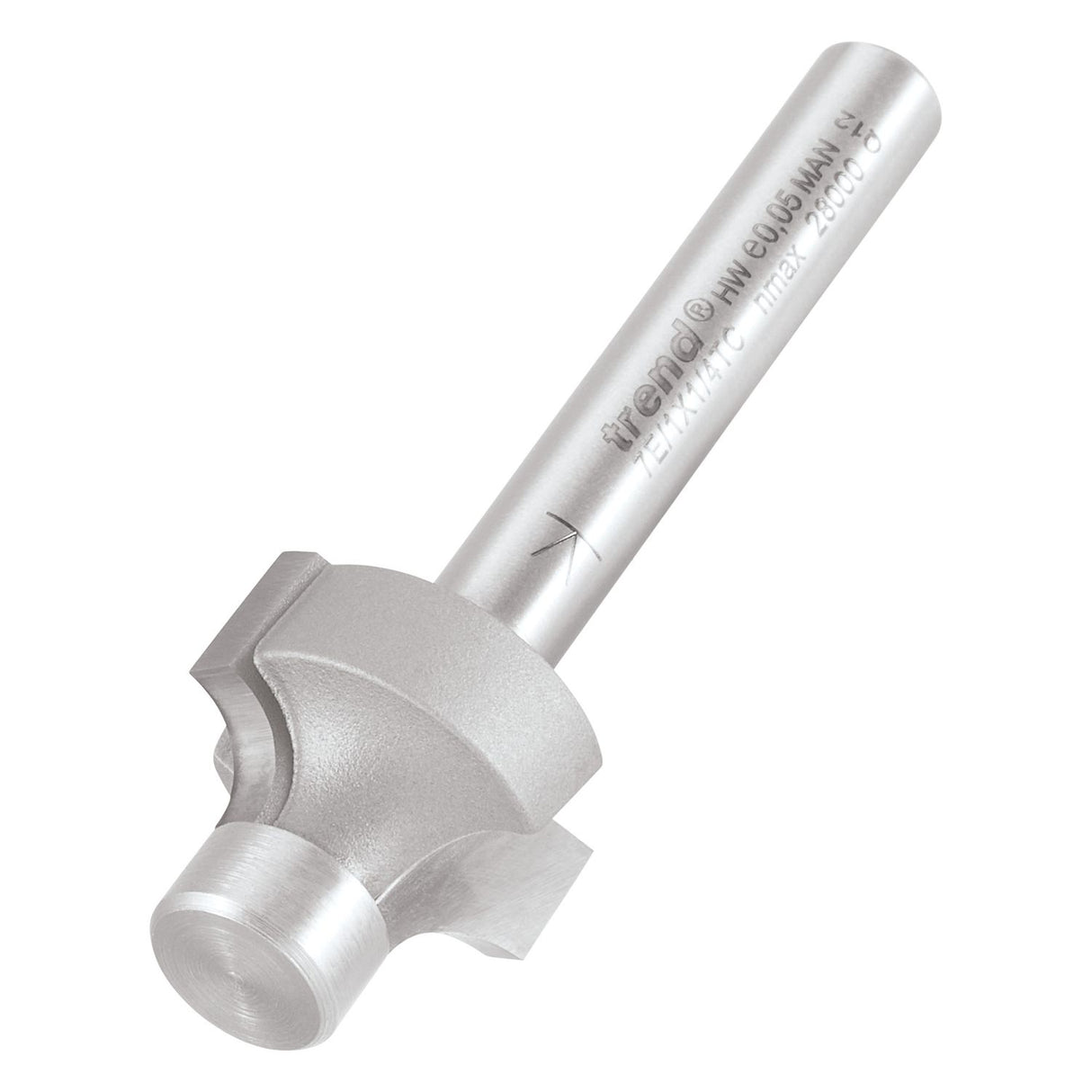 Pin Guided Round Over Cutter - 7E/1X1/4TC