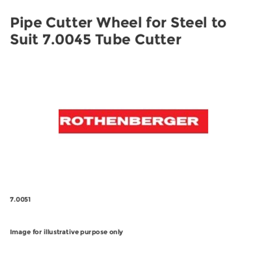 Pipe Cutter Wheel for Steel to Suit 7.0045 Tube Cutter 7.0051