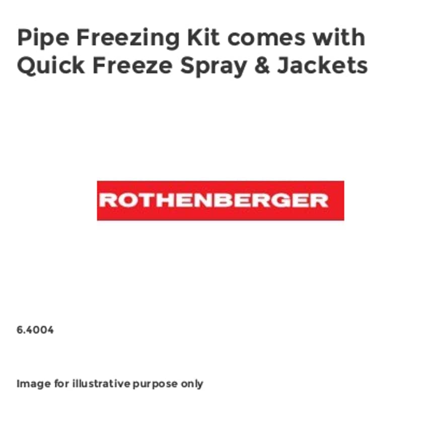 Pipe Freezing Kit comes with Quick Freeze Spray & Jackets
