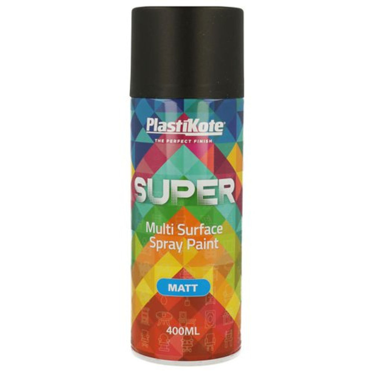 Plasti-Kote Super Interior and Exterior Spray 400ml Matt Black