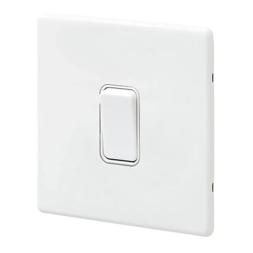 Plate Switch 1 Gang 2 Way SP 20A White White Inserts