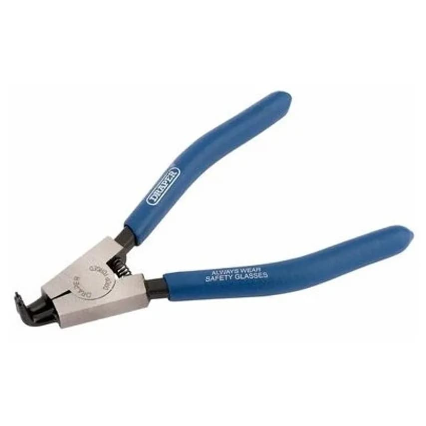 Pliers External Circlip Bent 125mm Chrome Nickel Steel 10-25 Tip