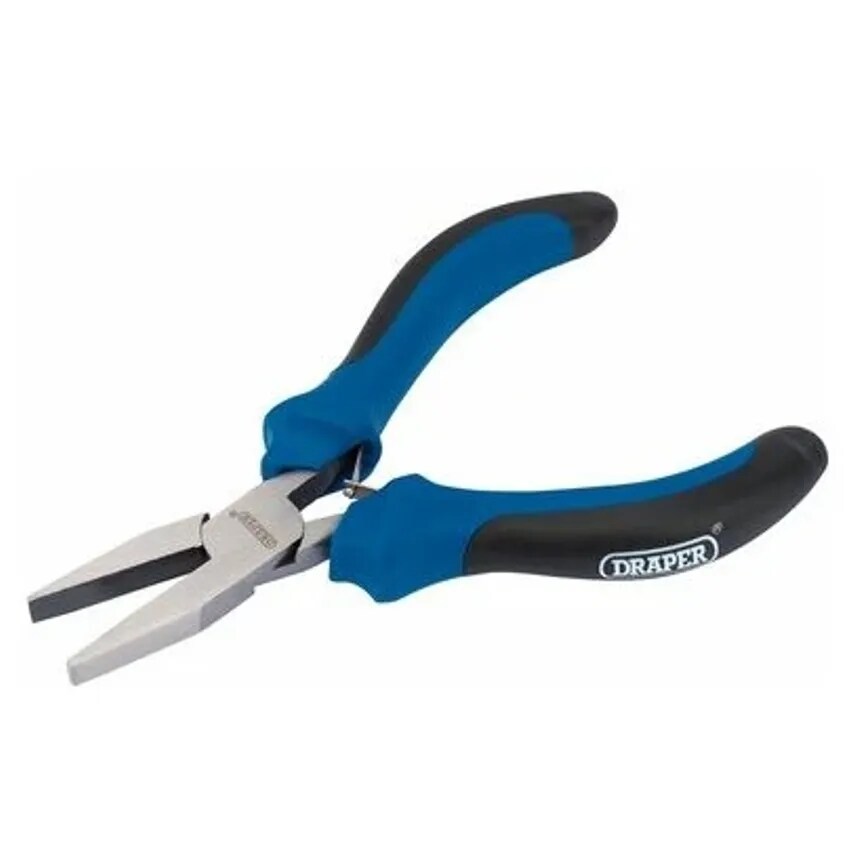 Pliers Flat Nose Mini Soft Grip 115mm Carbon Steel