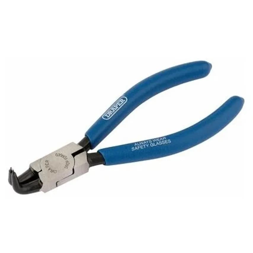 Pliers Internal Circlip Bent 130mm Chrome Nickel Steel 12-25 Tip
