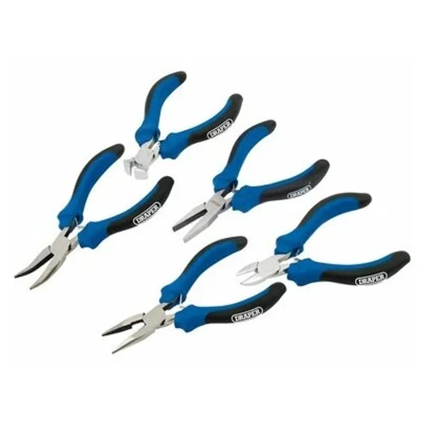 Pliers Set 5 Piece Mini Soft Grip Carbon Steel