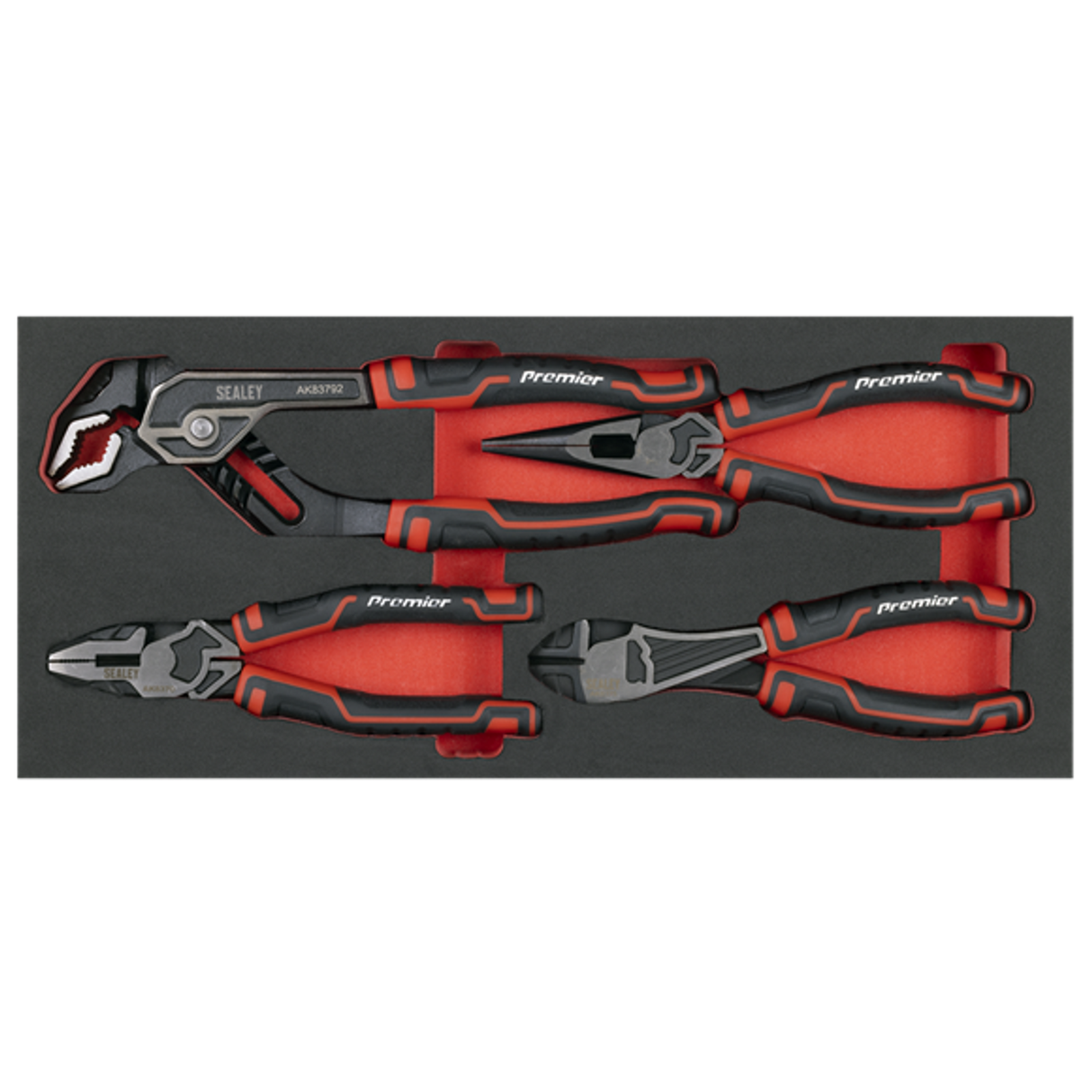 Pliers Set with Tool Tray 4 Piece