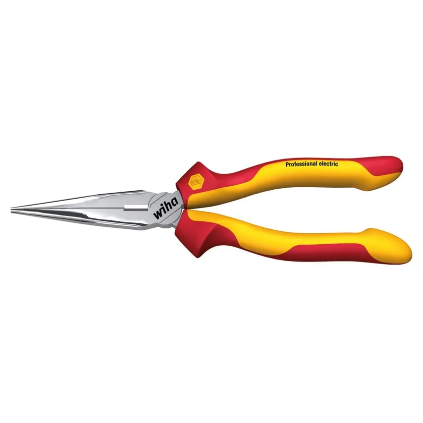 Pliers VDE Needle Nose Insulated 200mm Chrome Plated