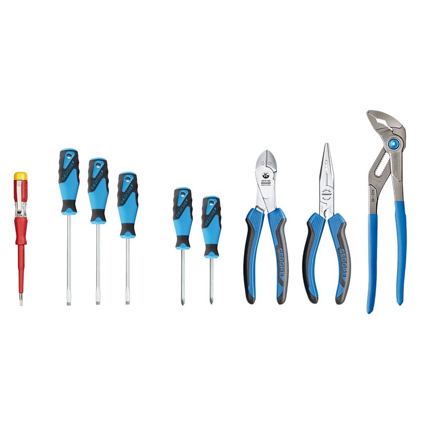Pliers/screwdrivers assortment for tool board