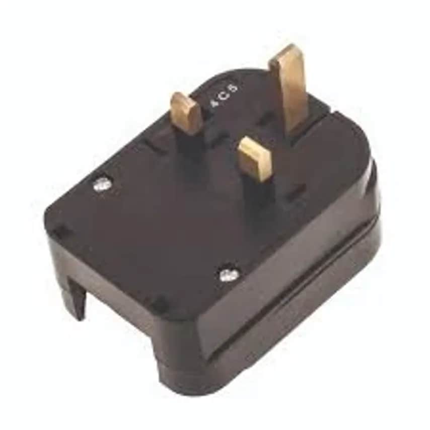 Plug Schuko Converter Non Earth 13A Black