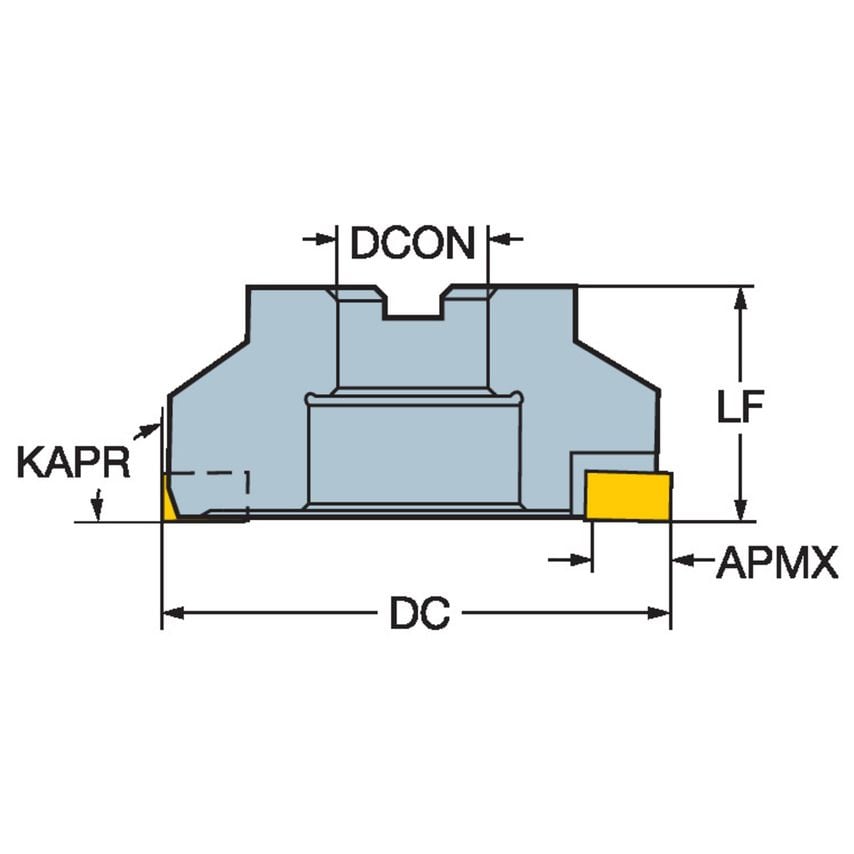 Plunge Milling Cutter RA215-A102R38-25M