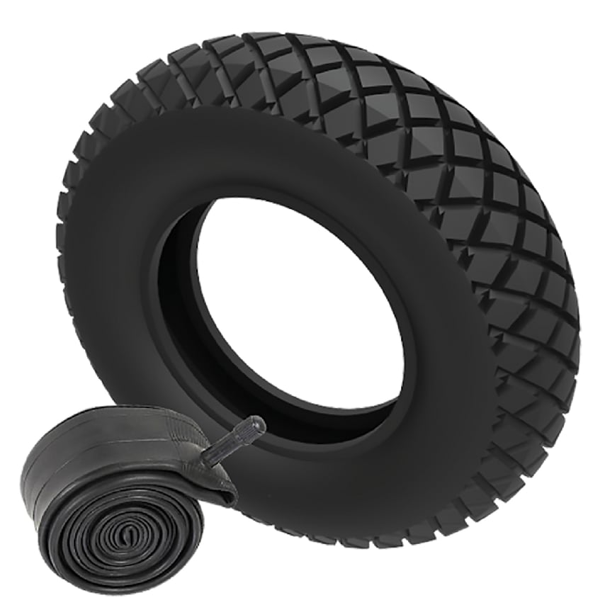 Pneumatic Tyre and tube 260mm x 85mm (3.00 x 4) diamond 4 ply TYRE/TUBE2604D