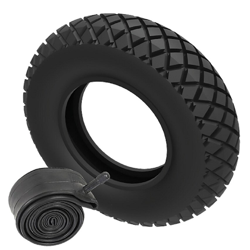 Pneumatic Tyre and tube 260mm x 85mm (3.00 x 4) diamond 6 ply TYRE/TUBE2606D