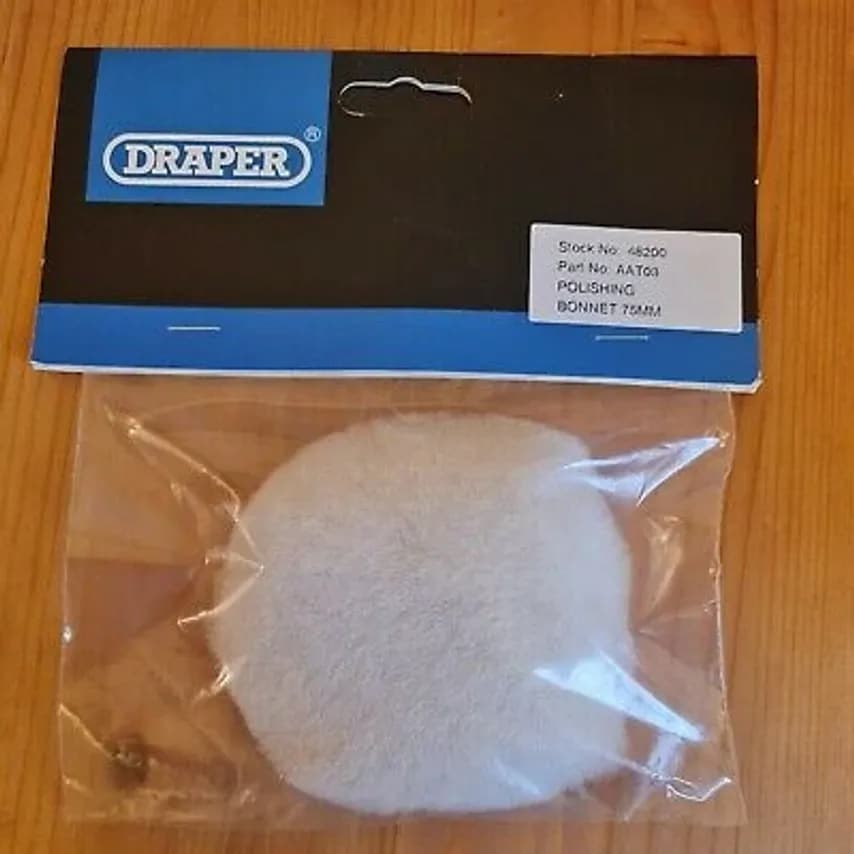 Polishing Bonnet for Air Polisher Kit 47616 75mm Lambswool - 48200