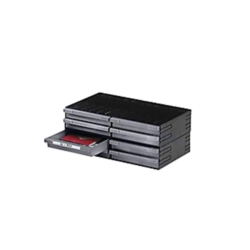 Polystyrene Combination Drawer System, With 8 Drawers 225mm, Grey