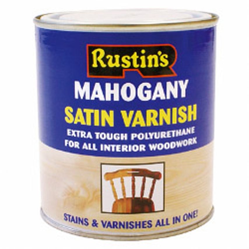 Polyurethane Satin Varnish 500ml Mahogany