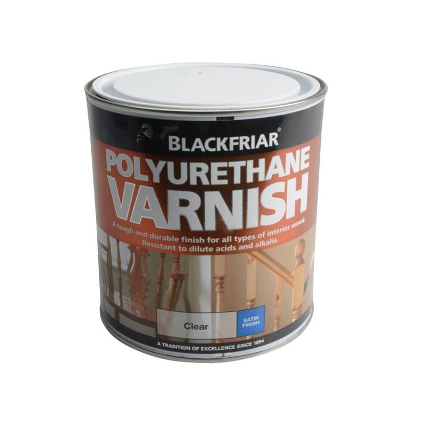 Polyurethane Varnish P100 Clear Satin 1 litre BKFPCSV1L