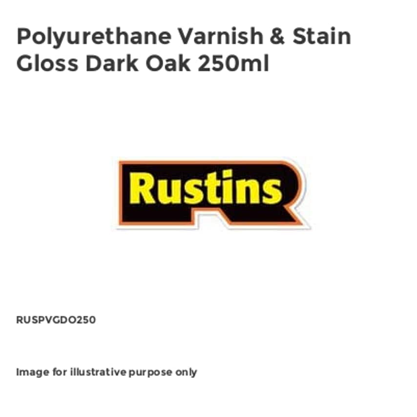 Polyurethane Varnish & Stain Gloss Dark Oak 250ml RUSPVGDO250
