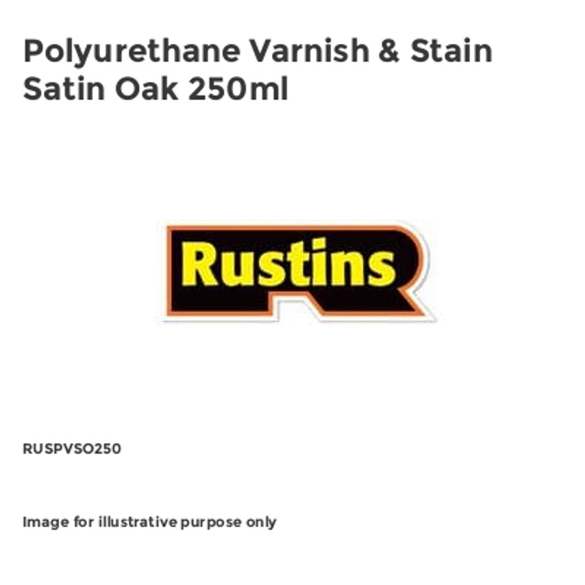 Polyurethane Varnish & Stain Satin Oak 250ml