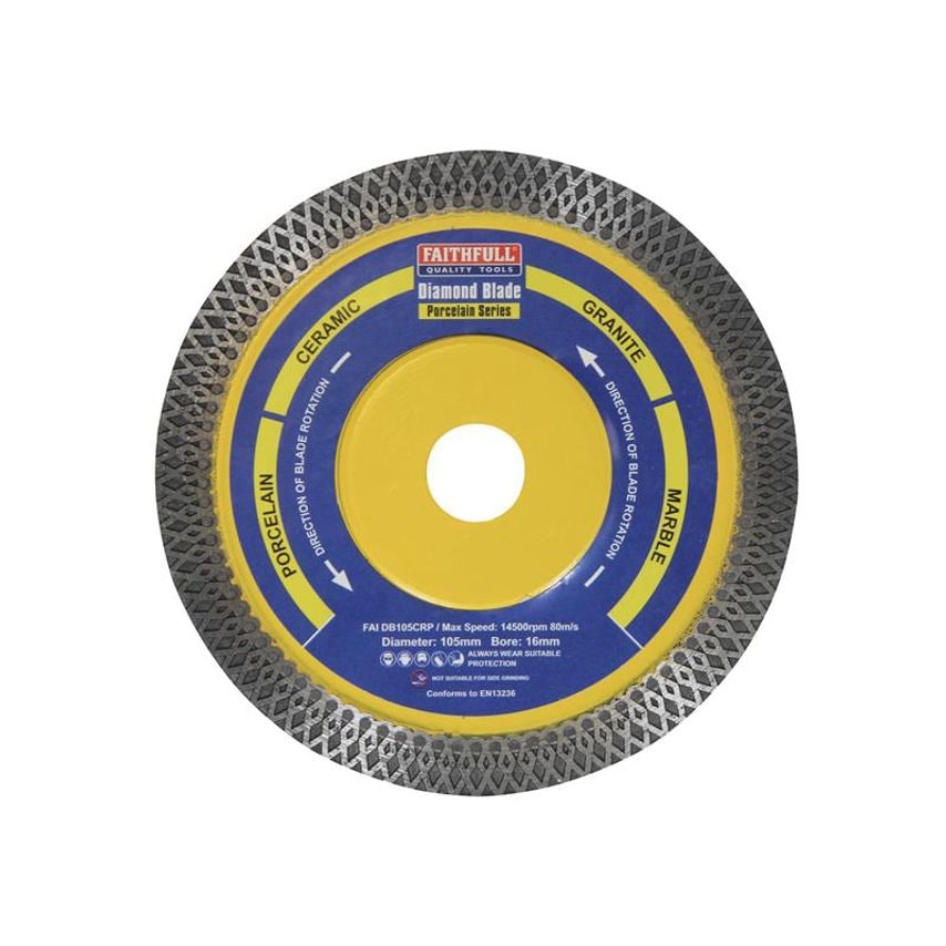 PorcelainDiamondBlade105 x 16mm FAIDB105CRP