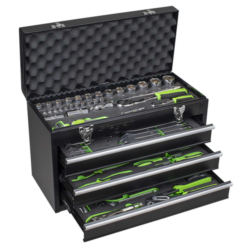 Portable Tool Chest 3 Drawer with 98pc Tool Kit
