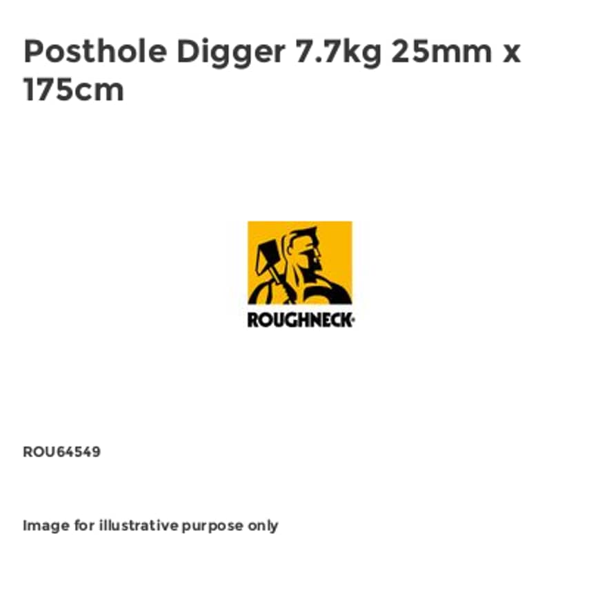 Posthole Digger 7.7kg 25mm x 175cm ROU64549
