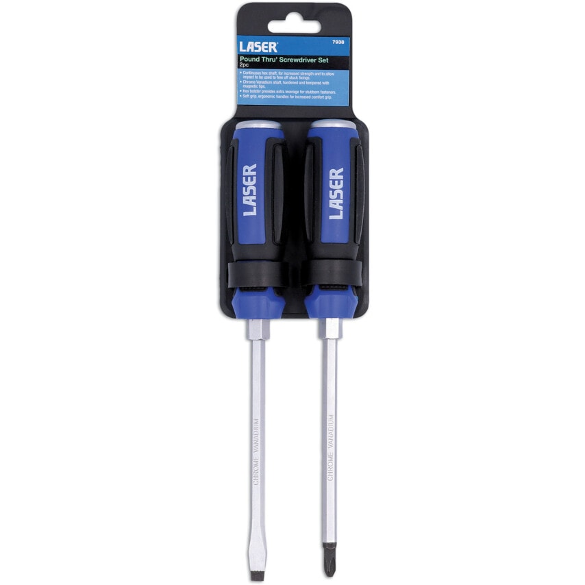 Pound Thru Screwdriver Set 2PC
