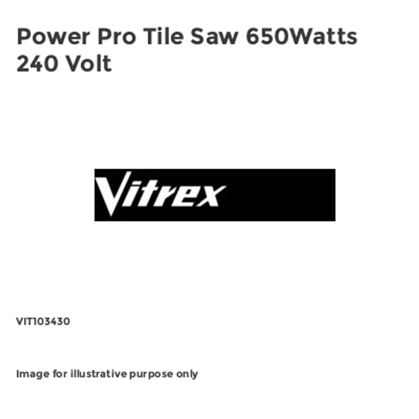Power Pro Tile Saw 650Watts 240 Volt VIT103430