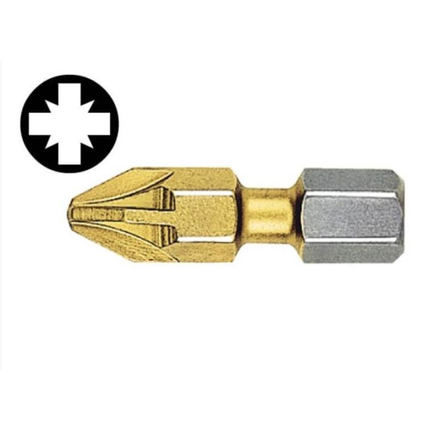 Pozidriv 3PT Titanium Coated Screwdriver Bits 25mm (Card of