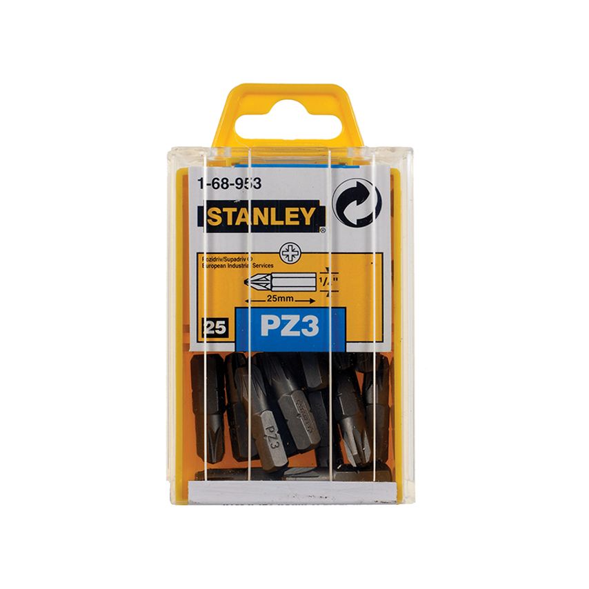 Pozidriv Bits PZ3 x 25mm (Box 25) STA168953B