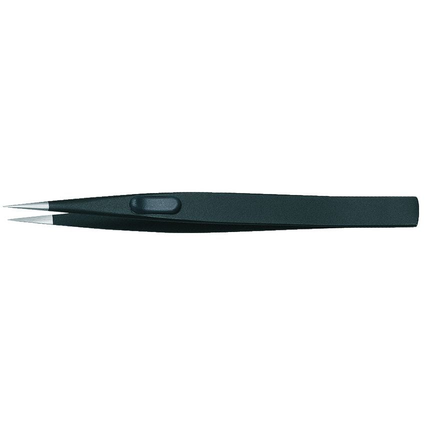 Precision tweezers, flat, non-glare finish