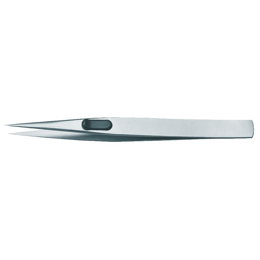 Precision tweezers, flat, non-glare finish