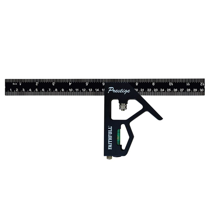 Prestige Combination Square Black Aluminium 300mm (12in) FAICS300CNC