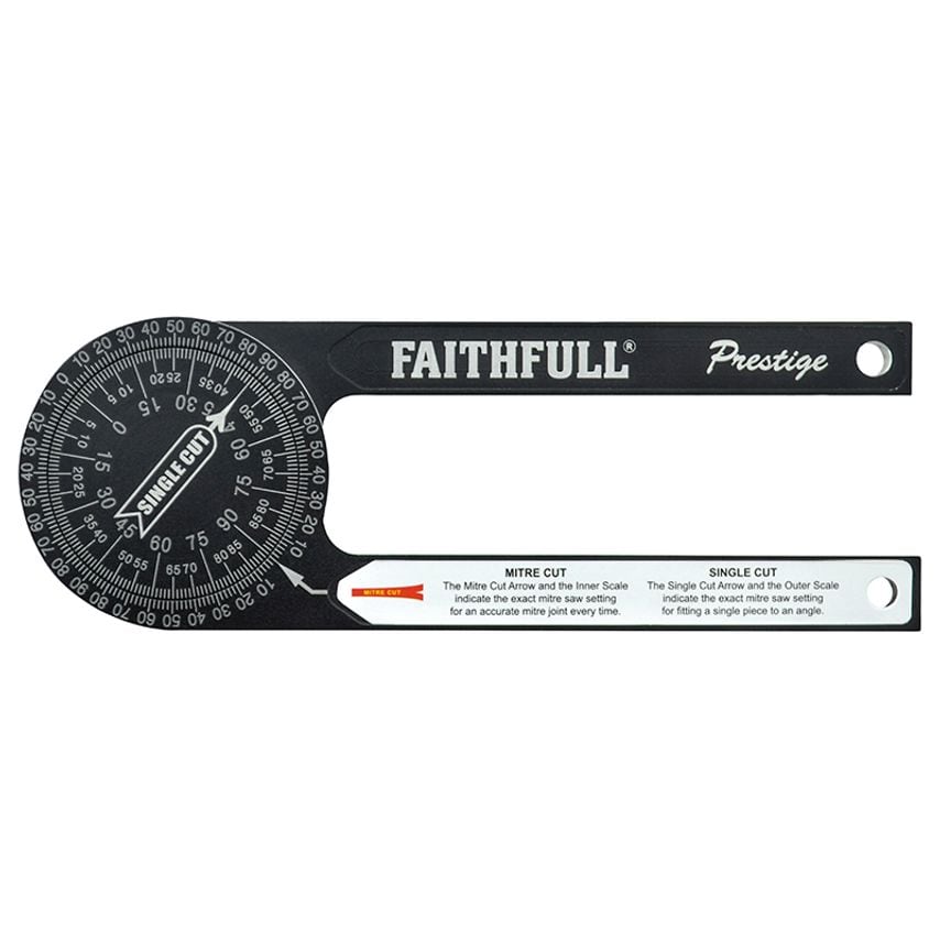 Prestige Mitre Saw Protractor Black Aluminium FAIMSPCNC